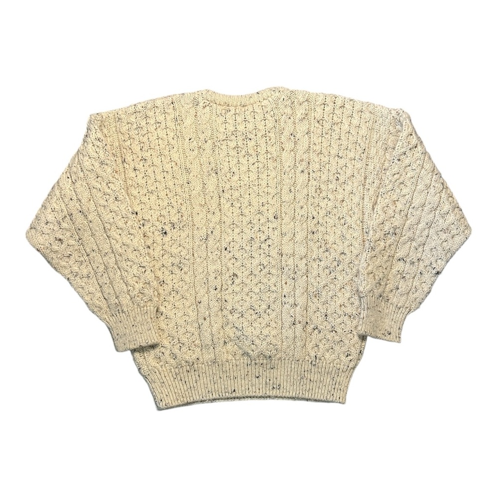 Gaeltarra Irish Wool Cable Knit Fisherman Sweater Pullover Ivory size XS - Picture 4 of 4